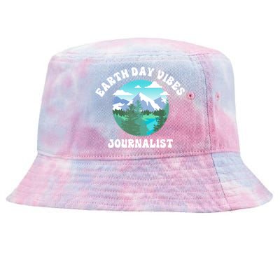 Earth Day Vibes Journalist Gift Tie-Dyed Bucket Hat