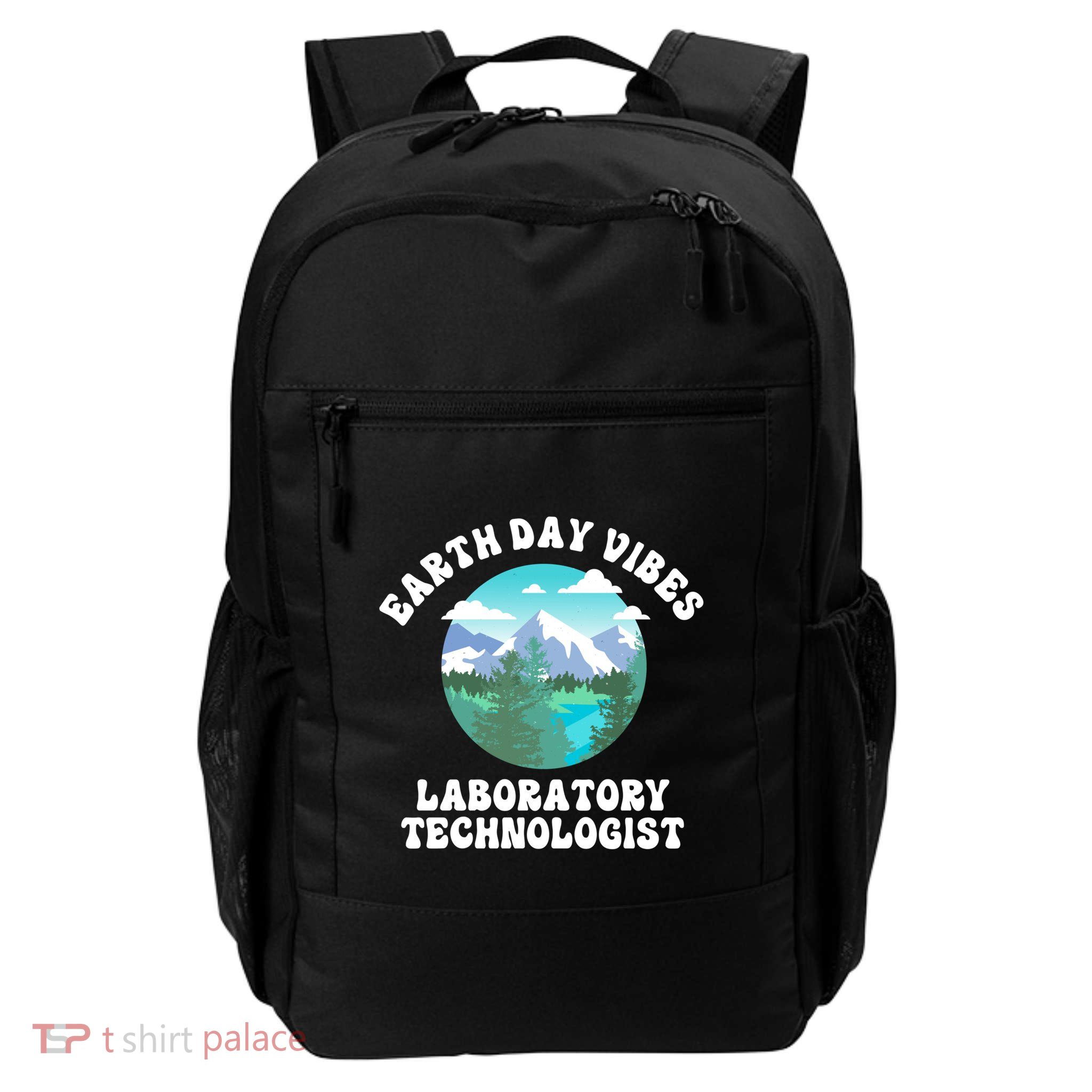 Earth Day Vibes Laboratory Technologist Cute Gift Daily Commute Backpack