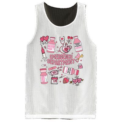 Emergency Department Valentine Er Nurse Mesh Reversible Basketball Jersey Tank