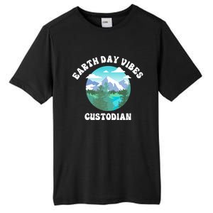 Earth Day Vibes Custodian Cute Gift Tall Fusion ChromaSoft Performance T-Shirt