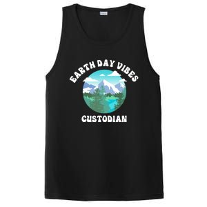 Earth Day Vibes Custodian Cute Gift PosiCharge Competitor Tank