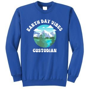 Earth Day Vibes Custodian Cute Gift Sweatshirt