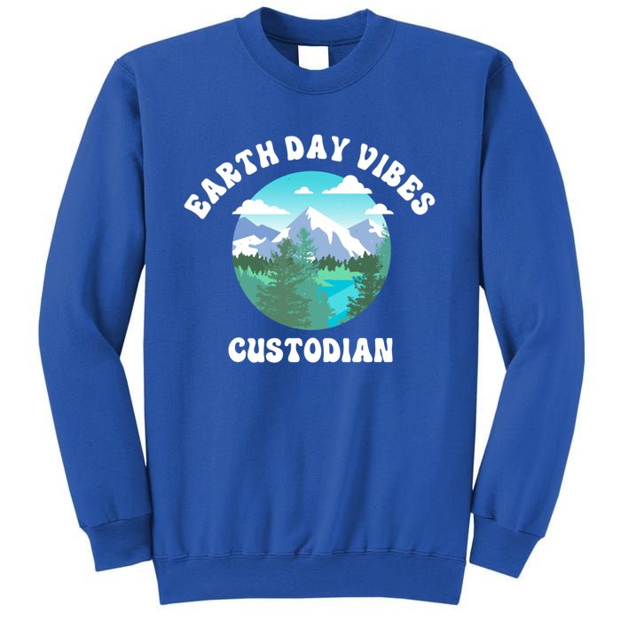 Earth Day Vibes Custodian Cute Gift Sweatshirt