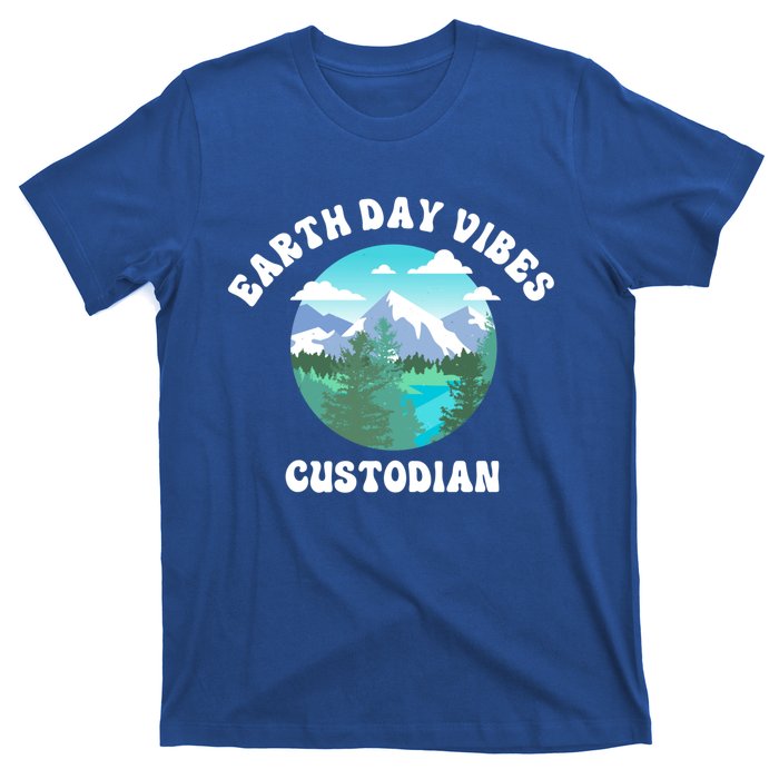 Earth Day Vibes Custodian Cute Gift T-Shirt