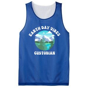 Earth Day Vibes Custodian Cute Gift Mesh Reversible Basketball Jersey Tank