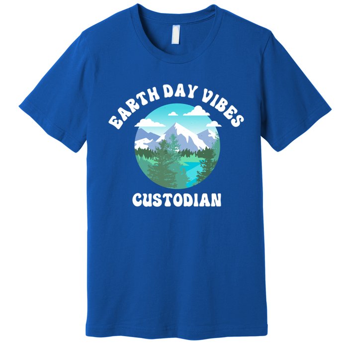 Earth Day Vibes Custodian Cute Gift Premium T-Shirt