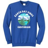 Earth Day Vibes Custodian Cute Gift Tall Sweatshirt