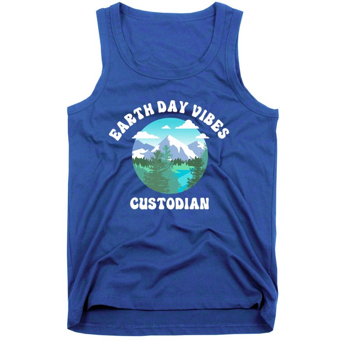 Earth Day Vibes Custodian Cute Gift Tank Top