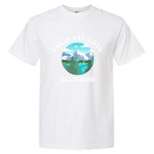 Earth Day Vibes Custodian Cute Gift Garment-Dyed Heavyweight T-Shirt