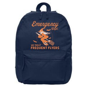 Emergency Dept We Treat Frequent Fliers ER Nurse Halloween 16 in Basic Backpack