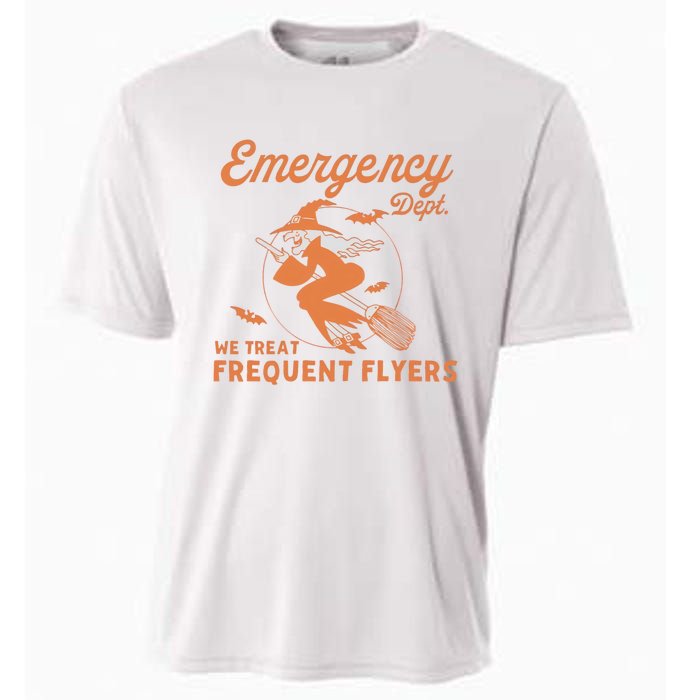 Emergency Dept We Treat Frequent Fliers ER Nurse Halloween Cooling Performance Crew T-Shirt