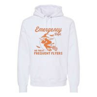 Emergency Dept We Treat Frequent Fliers ER Nurse Halloween Premium Hoodie