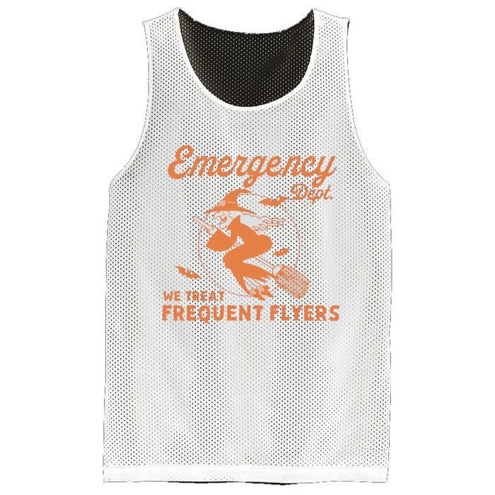 Emergency Dept We Treat Frequent Fliers ER Nurse Halloween Mesh Reversible Basketball Jersey Tank