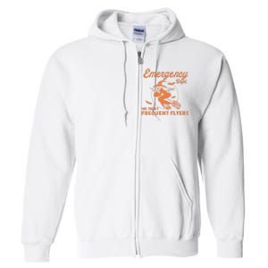 Emergency Dept We Treat Frequent Fliers ER Nurse Halloween Full Zip Hoodie