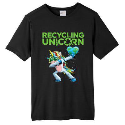 Earth Day With Dabbing Unicorn For And Teachers Tall Fusion ChromaSoft Performance T-Shirt