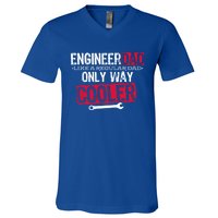 Engineer Dad Way Cooler Gift V-Neck T-Shirt