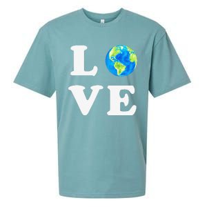 Earth Day Women Environment Sueded Cloud Jersey T-Shirt