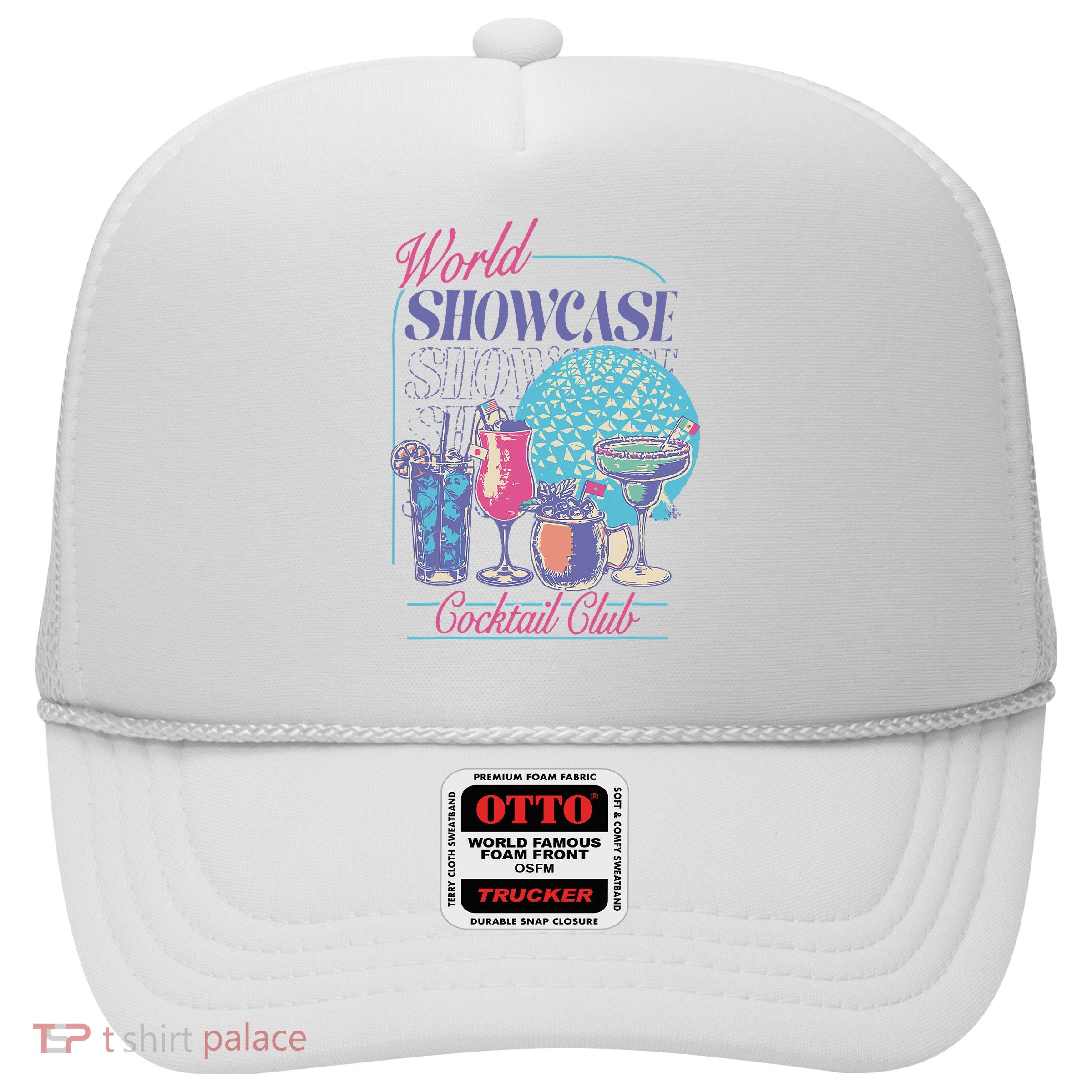 Epcot Drinking World Showcase Cocktail Club Drinking Team Trucker Hat