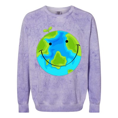 Earth Day World Forest Water Animal Save Planet Recycle Day Colorblast Crewneck Sweatshirt