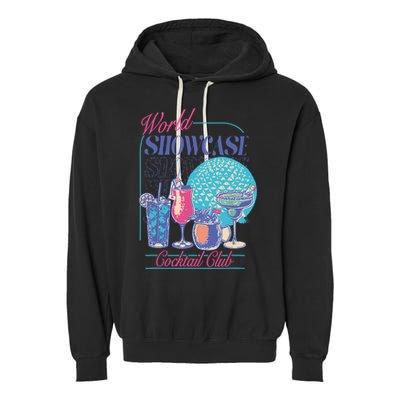 Epcot Drinking World Showcase Cocktail Club Drinking Team Garment-Dyed Fleece Hoodie