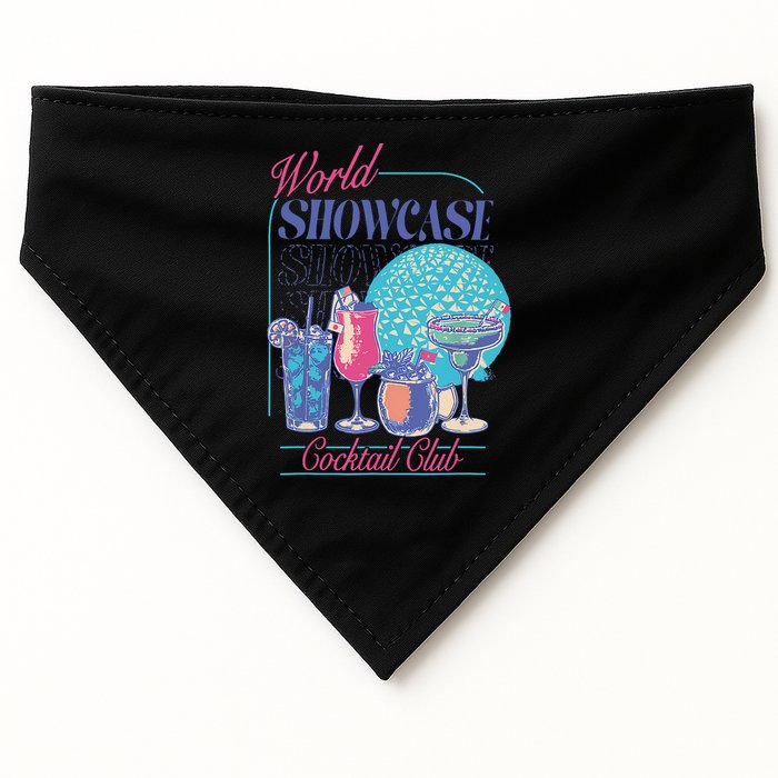 Epcot Drinking World Showcase Cocktail Club Drinking Team USA-Made Doggie Bandana