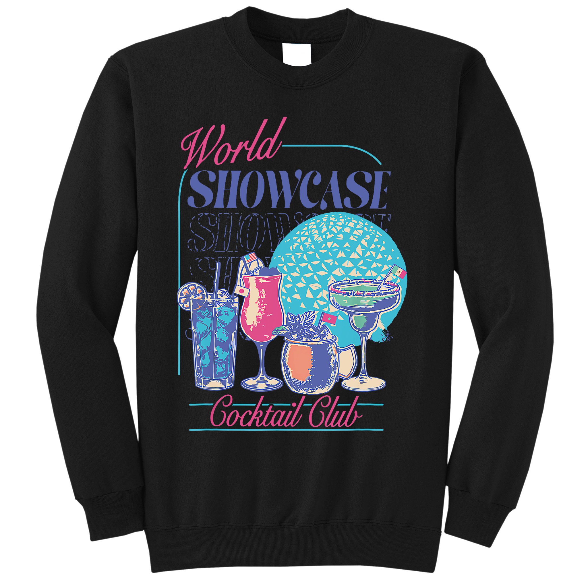 Epcot Drinking World Showcase Cocktail Club Drinking Team Sweatshirt