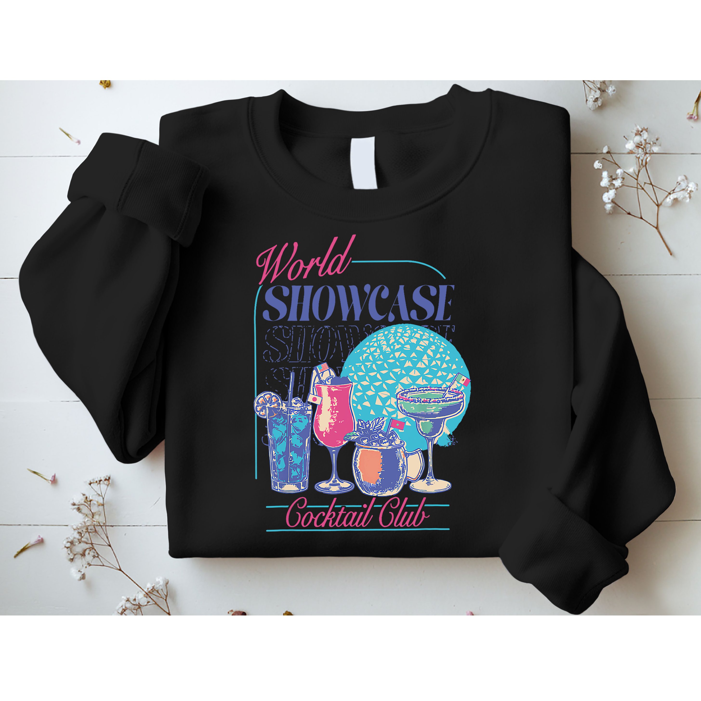 Epcot Drinking World Showcase Cocktail Club Drinking Team Sweatshirt