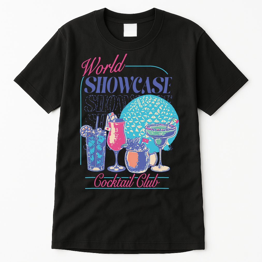 Epcot Drinking World Showcase Cocktail Club Drinking Team Tall T-Shirt