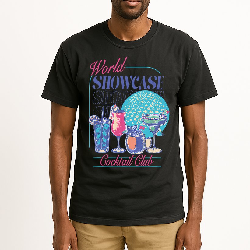 Epcot Drinking World Showcase Cocktail Club Drinking Team Tall T-Shirt