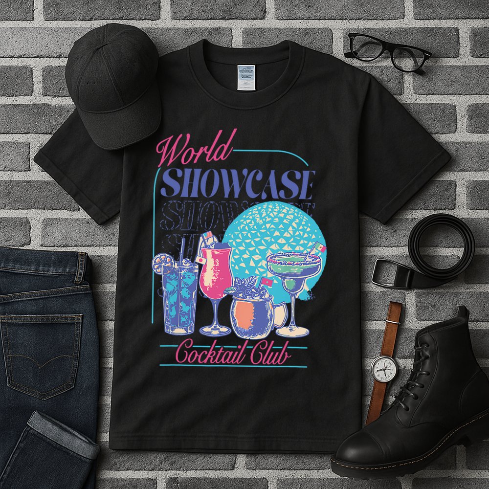 Epcot Drinking World Showcase Cocktail Club Drinking Team Tall T-Shirt