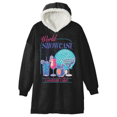 Epcot Drinking World Showcase Cocktail Club Drinking Team Hooded Wearable Blanket