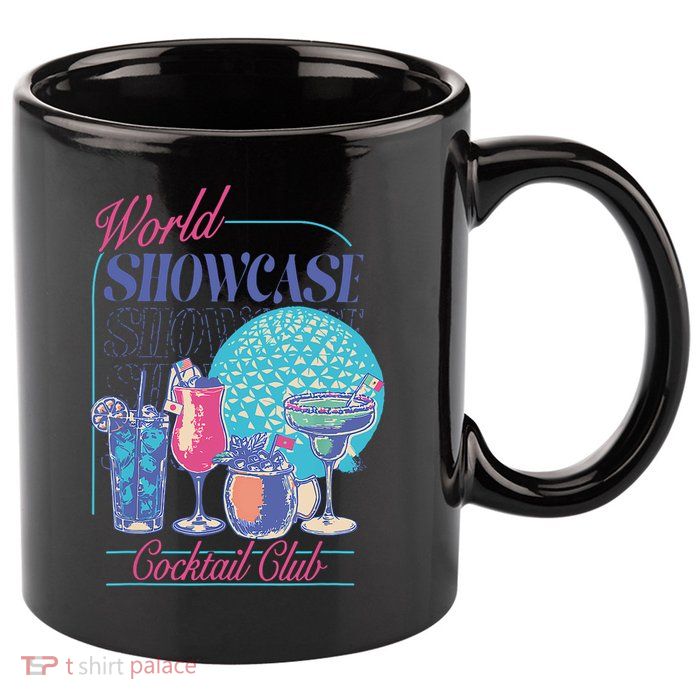 Epcot Drinking World Showcase Cocktail Club Drinking Team 11oz C Handle Ceramic Mug