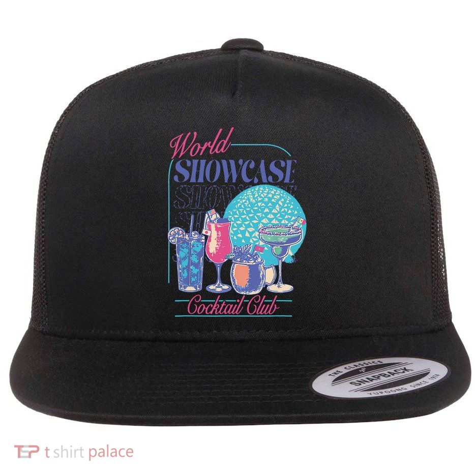 Epcot Drinking World Showcase Cocktail Club Drinking Team Flatbill Hat