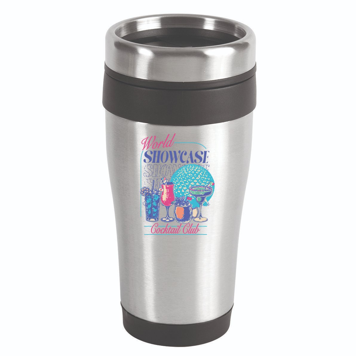 Epcot Drinking World Showcase Cocktail Club Drinking Team 16oz Travel Tumbler