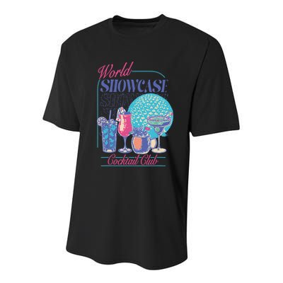 Epcot Drinking World Showcase Cocktail Club Drinking Team Youth Performance Sprint T-Shirt