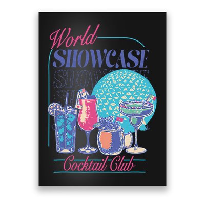 Epcot Drinking World Showcase Cocktail Club Drinking Team Poster