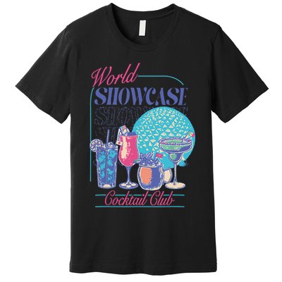 Epcot Drinking World Showcase Cocktail Club Drinking Team Premium T-Shirt