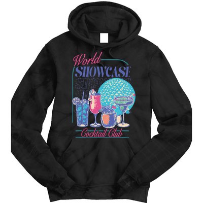 Epcot Drinking World Showcase Cocktail Club Drinking Team Tie Dye Hoodie