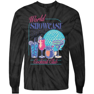 Epcot Drinking World Showcase Cocktail Club Drinking Team Tie-Dye Long Sleeve Shirt