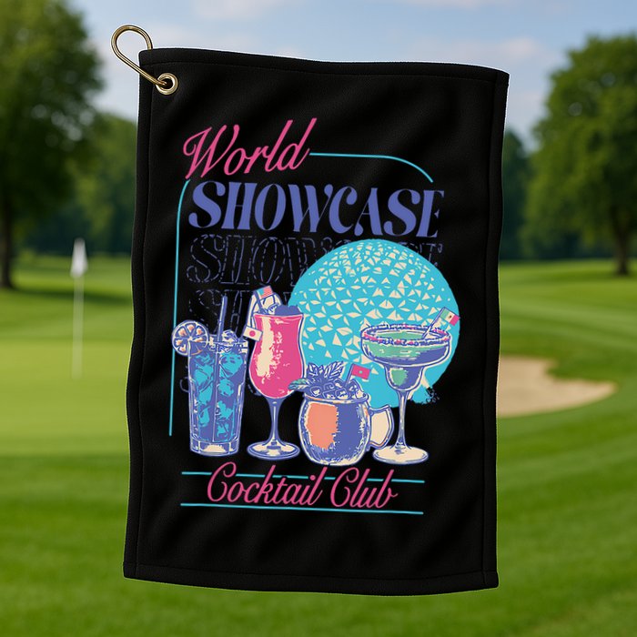 Epcot Drinking World Showcase Cocktail Club Drinking Team Golf Towel