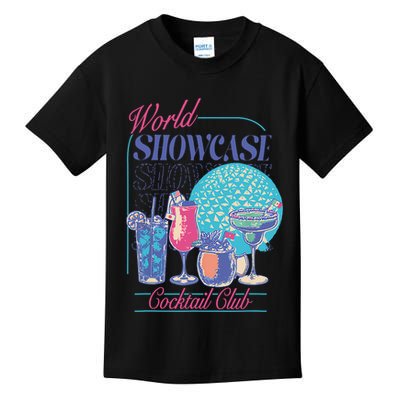 Epcot Drinking World Showcase Cocktail Club Drinking Team Kids T-Shirt