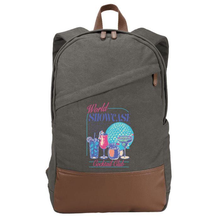 Epcot Drinking World Showcase Cocktail Club Drinking Team Cotton Canvas Backpack