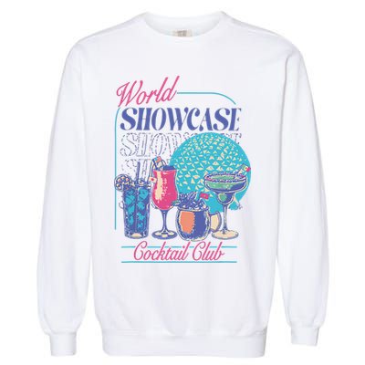 Epcot Drinking World Showcase Cocktail Club Drinking Team Garment-Dyed Sweatshirt