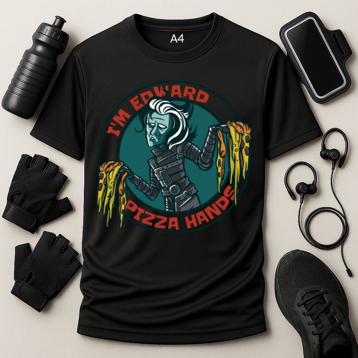 Edward Pizza Hands Parody Cooling Performance Crew T-Shirt