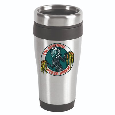 Edward Pizza Hands Parody 16oz Travel Tumbler