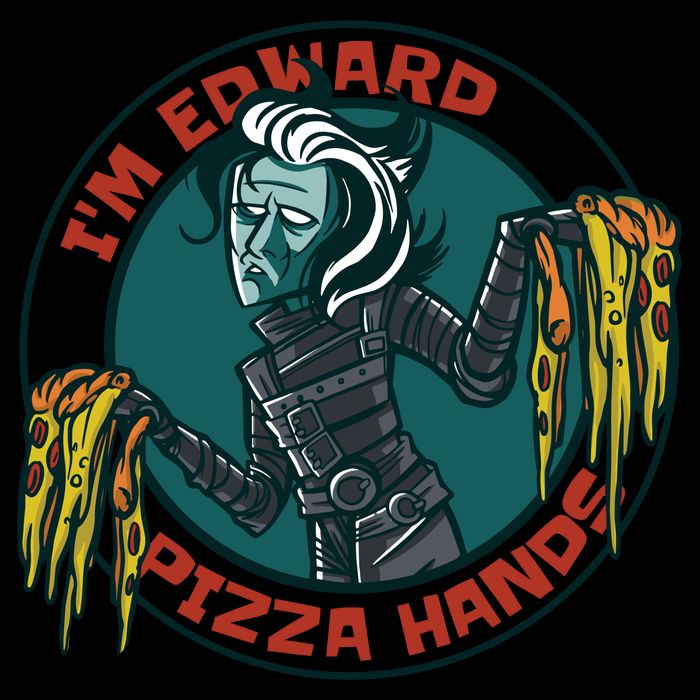 Edward Pizza Hands Parody Magnet
