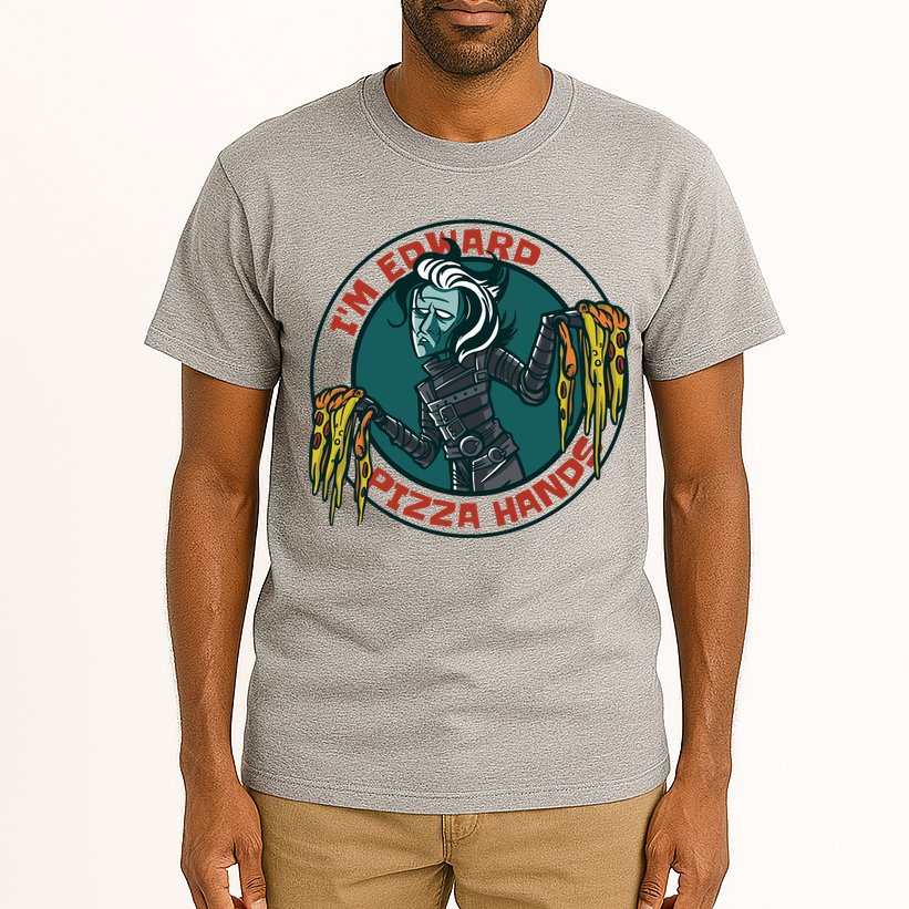 Edward Pizza Hands Parody Tall T-Shirt
