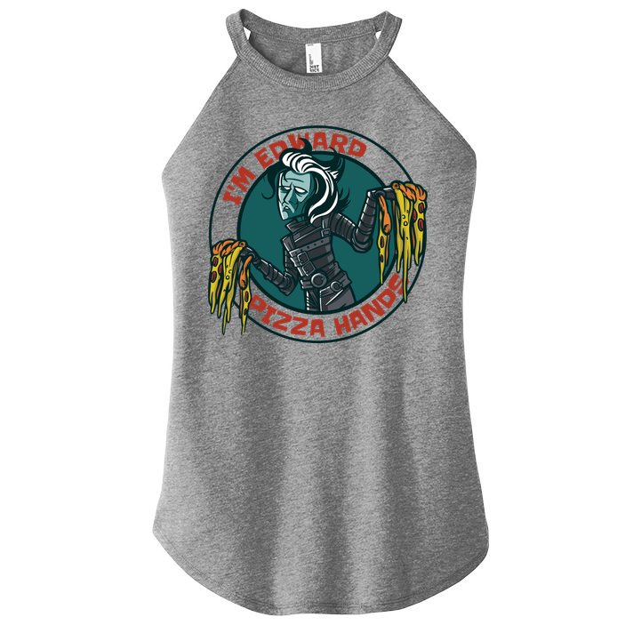 Edward Pizza Hands Parody Women's Perfect Tri Rocker Tank