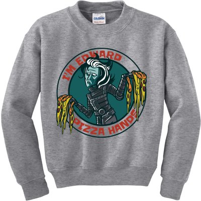 Edward Pizza Hands Parody Kids Sweatshirt