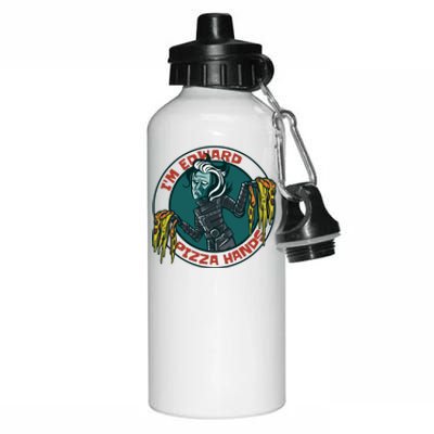 Edward Pizza Hands Parody Aluminum Water Bottle